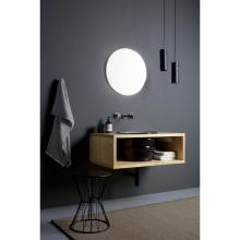 Wall-hung washbasin cabinet cm 90x32 Cornice