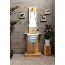 Wooden cabinet for Bacile wash basin Pozzo