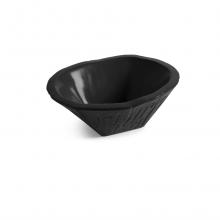 Oval Countertop/Wall-hung Washbasin Terra Glossy Deep Black