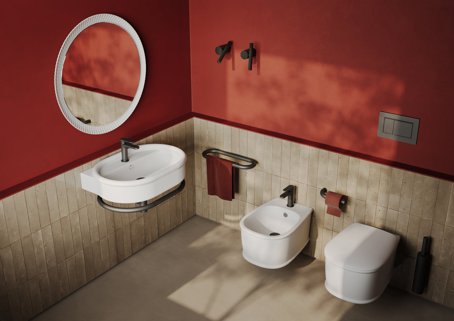 Lavabo Sospeso Ovale Monoforo cm 65x46 Brera