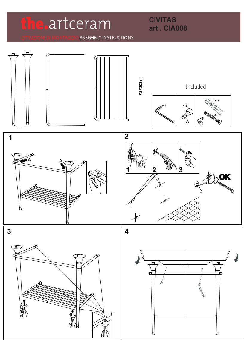 Struttura Tonda con griglia per consolle Civitas cm 90