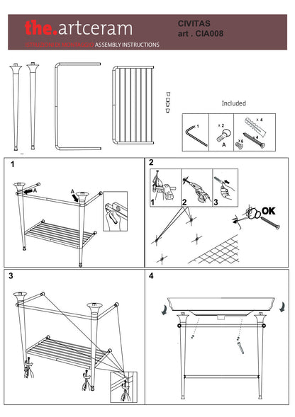 Struttura Tonda con griglia per consolle Civitas cm 90