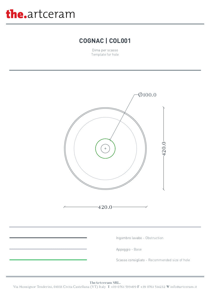 Lavabo Appoggio Cognac 42 Marmi & Graniglie