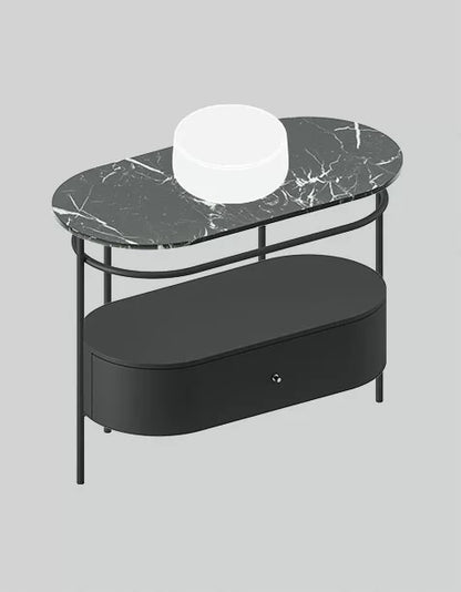 Composizione struttura con cassetto e ripiano in marmo carrara cm 85 Flair 3.0 Bianco