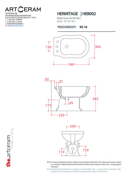 Bidet a terra Hermitage