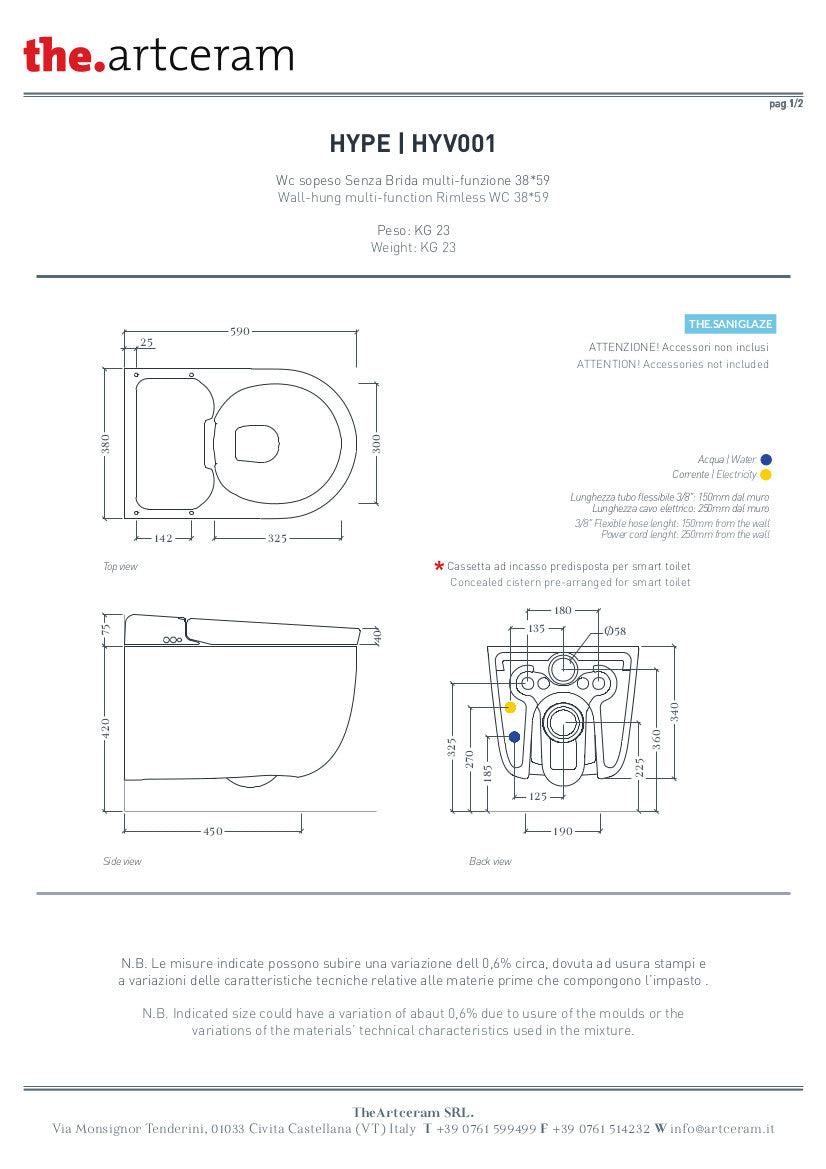 Vaso Sospeso Senza Brida Multifunzione Hype
