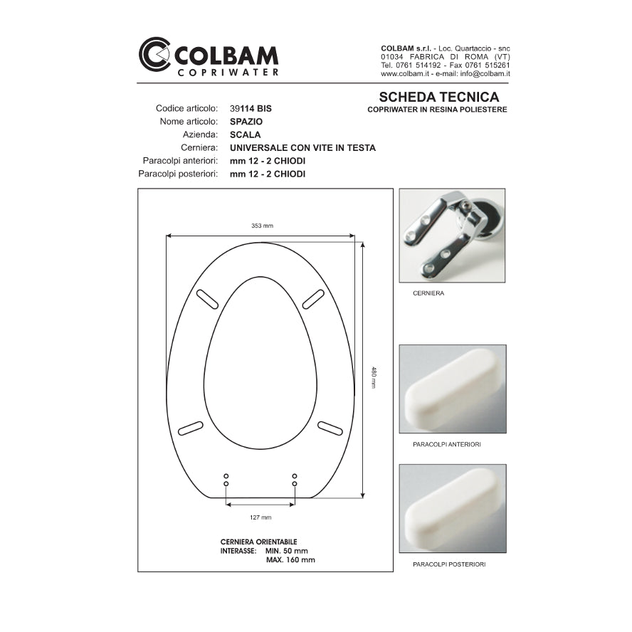 Copriwater Compatibile Spazio