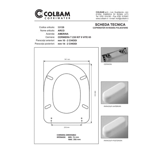 Copriwater Compatibile Arco/Armony