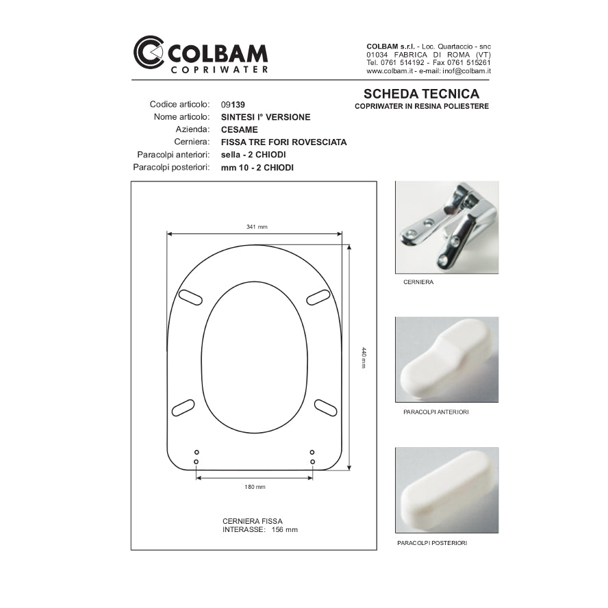 Copriwater Compatibile Sintesi Prima Versione