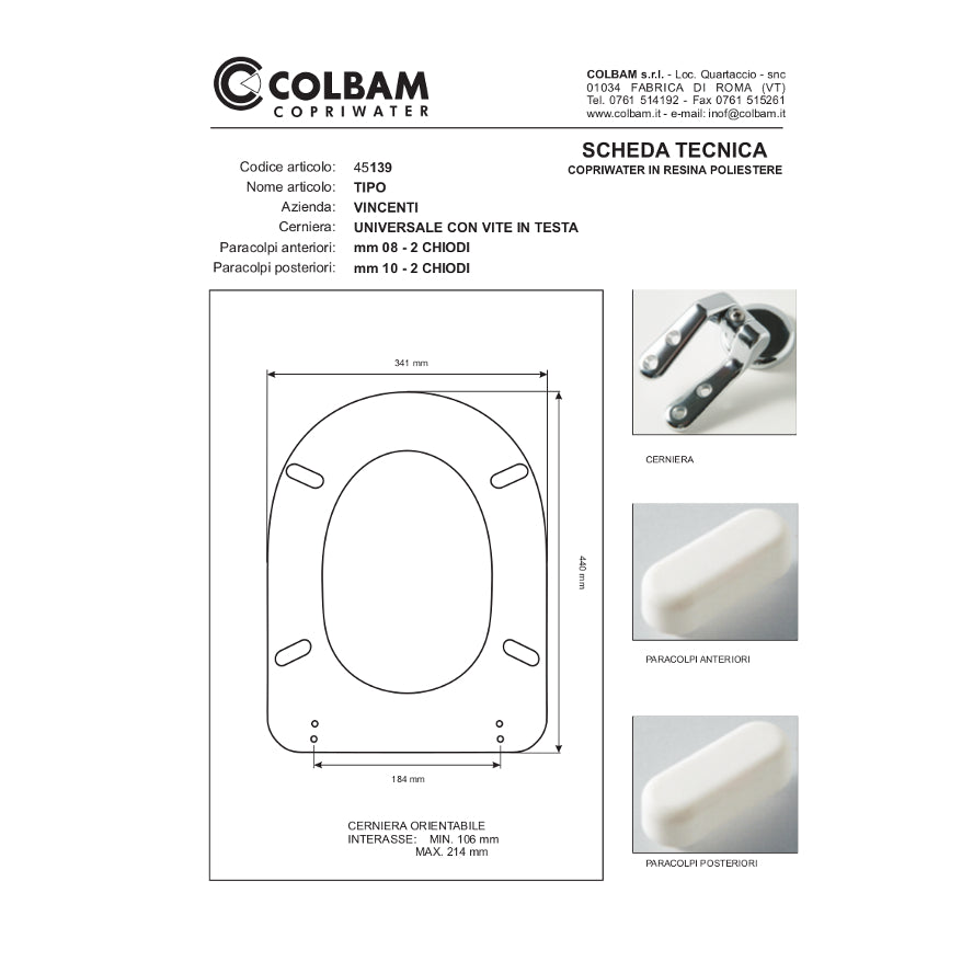 Copriwater Compatibile Tipo