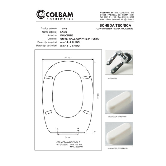 Copriwater Compatibile Lago