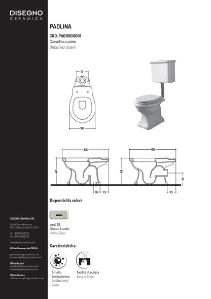 Cassetta di Scarico a Zaino Paolina