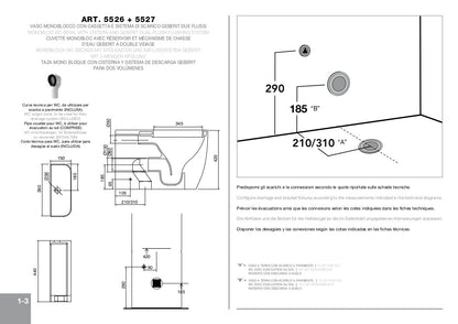 Sanitari monoblocco con cassetta Moon