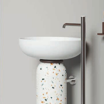 Anello per colonna con piletta filettata cromo Jolie