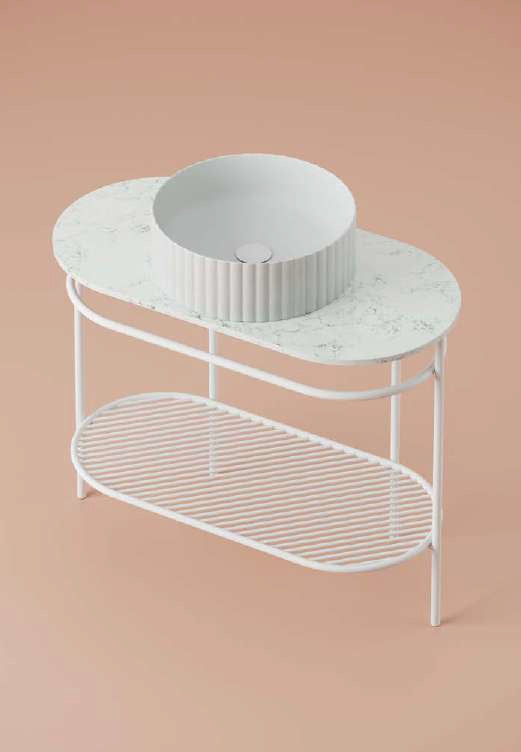 Composizione struttura con griglia e lavabo cm 95 Flair 4.0