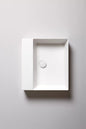 Lavabo appoggio/sospeso senza foro cm 60x45 Elegance Squared