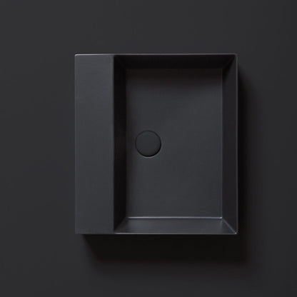 Lavabo appoggio/sospeso senza foro cm 60x45 Elegance Squared