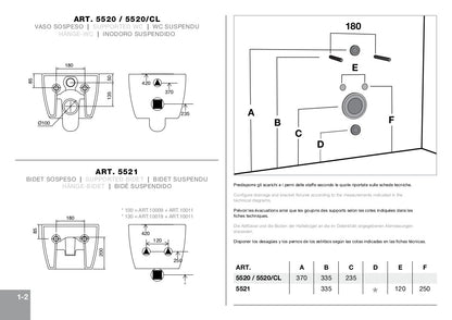 Sanitari sospesi Clean flush Mini Moon