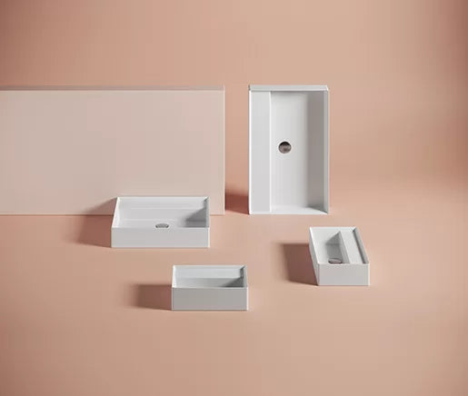 Lavabo sospeso/appoggio cm 38x27 Scalino