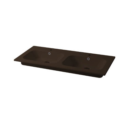 Consolle da incasso cm 121x51 Doppia Vasca Qubo Square