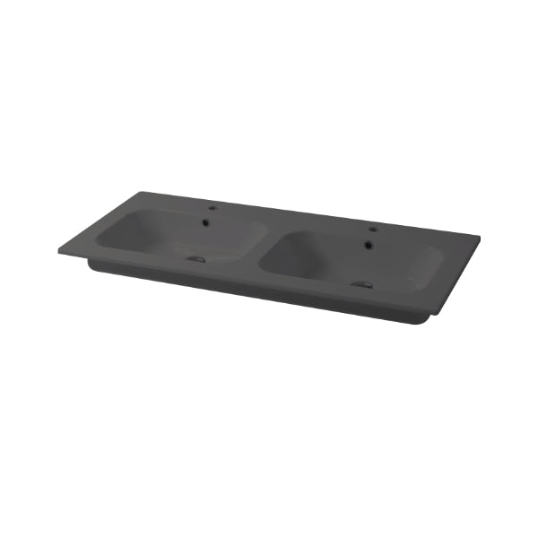 Consolle da incasso cm 121x51 Doppia Vasca Qubo Square