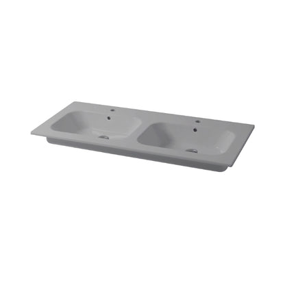 Consolle Doppiavasca da incasso cm 121x46 Qubo Square 46