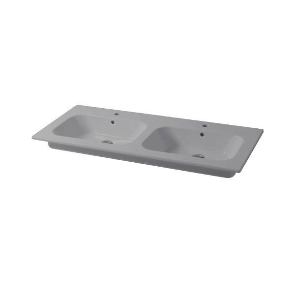 Consolle da incasso cm 121x51 Doppia Vasca Qubo Square