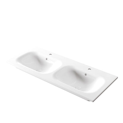 Lavabo da incasso doppiavasca 121x51x h 16,8 cm Soft