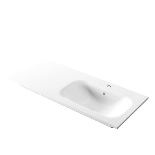Lavabo da incasso con vasca a destra 106x51x h 16,8 cm Soft