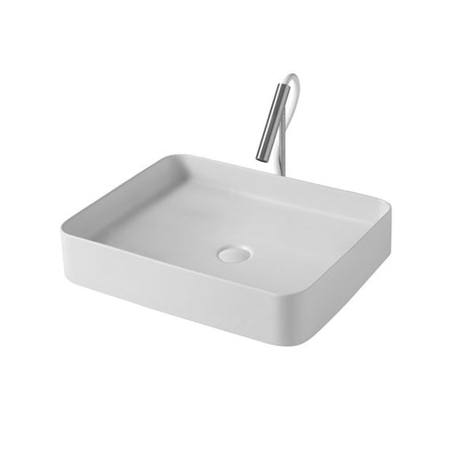 Lavabo quadrato da appoggio bordo fino Thin 38