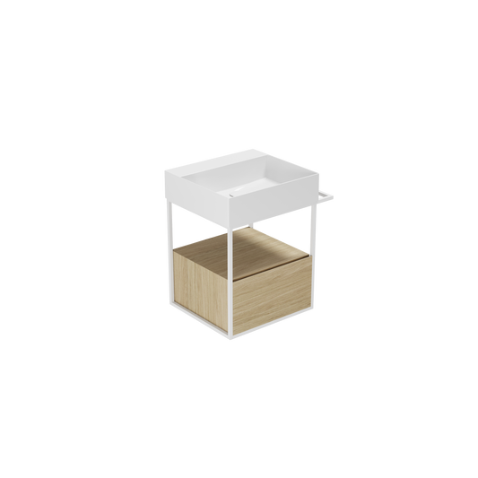 Struttura portalavabo cm 58x44,5xH52 cm con cassetto Elegance Squared