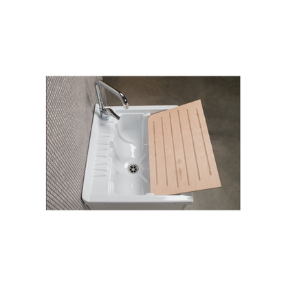 Mobile lavanderia con vasca ABS e due ante cm 55x45xH89 Medusa