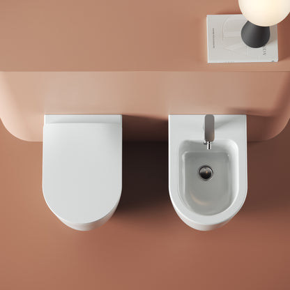 Coppia sanitari filomuro Monet