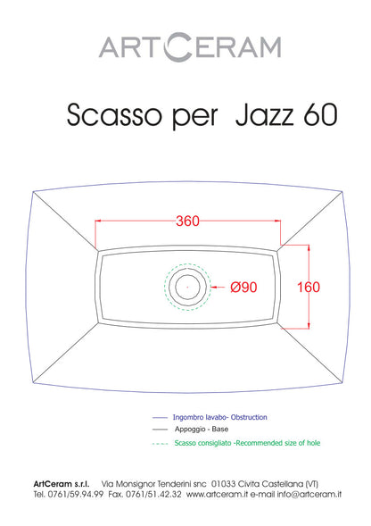 Lavabo appoggio Jazz