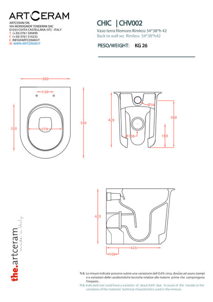 Vaso terra filomuro senza brida Chic