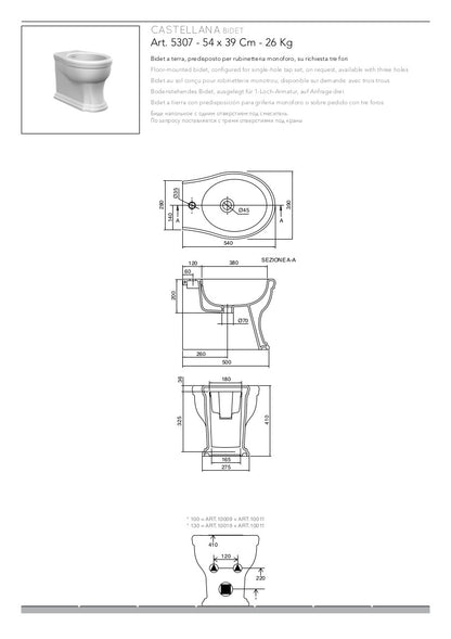 Bidet a terra Castellana