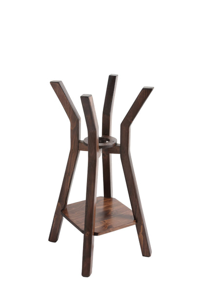 COMPOSIZIONE LAVABO MEGAFONO SU STRUTTURA DA TERRA ALTA IN LEGNO