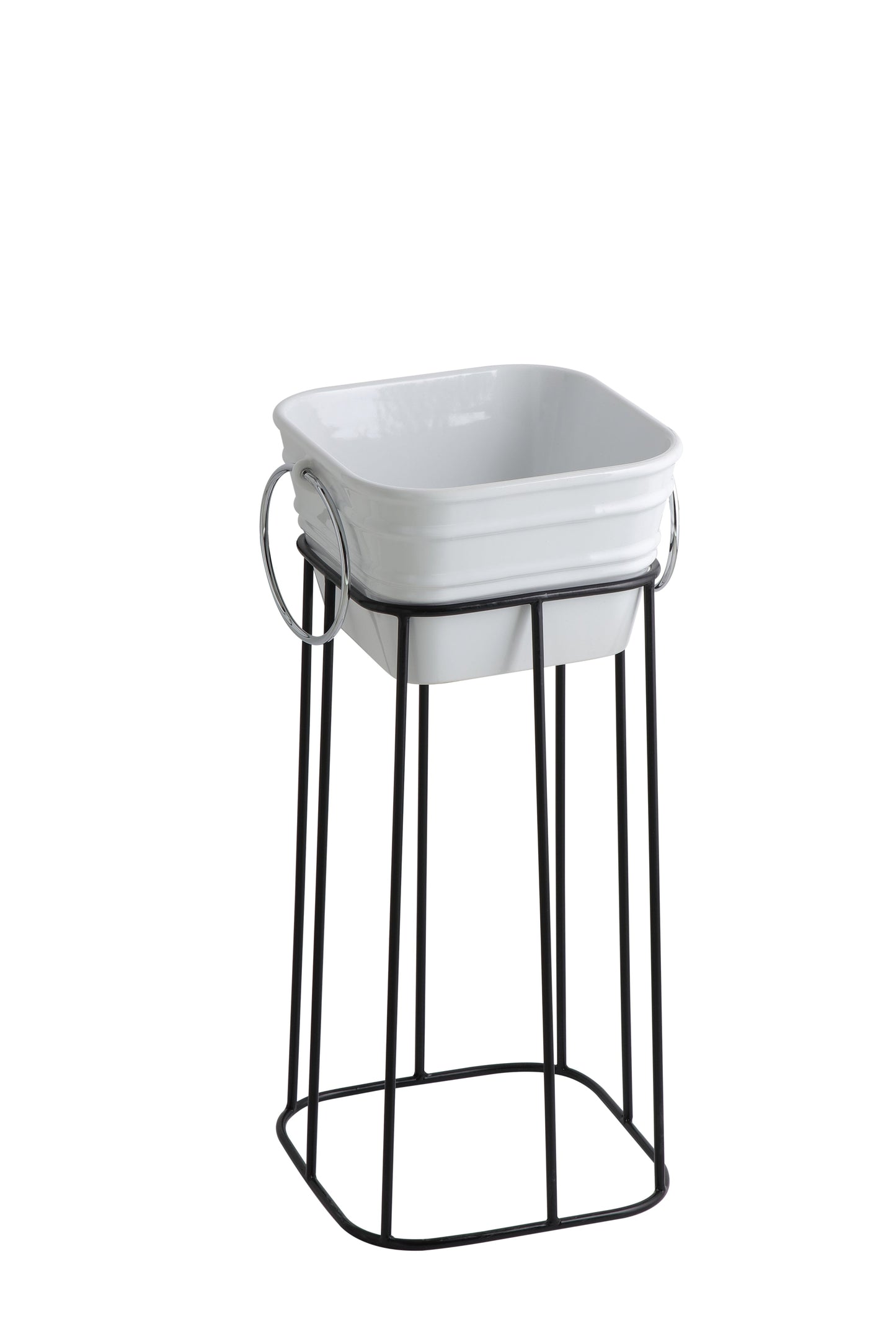 STRUTTURA DA TERRA ALTA IN METALLO BACILE CUBO