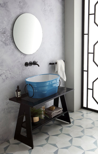 MOBILE DA TERRA IN METALLO CAVALLETTO