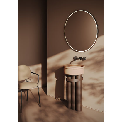 Struttura portalavabo tondo con 3 tubi metallo Church