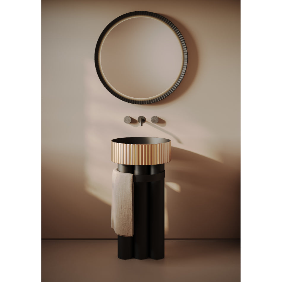 Struttura portalavabo tondo con 3 tubi metallo Church