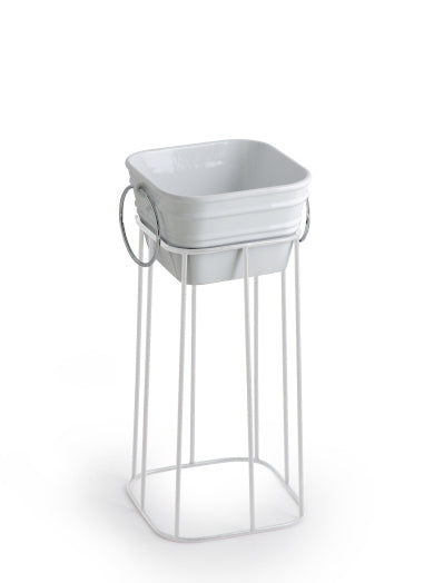 STRUTTURA DA TERRA ALTA IN METALLO BACILE CUBO