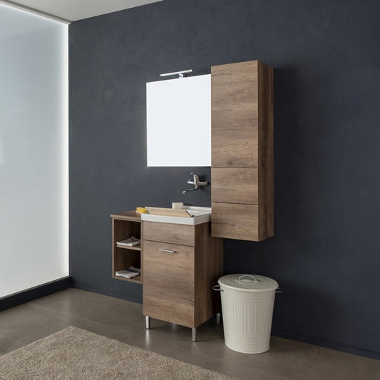 Composizione lavanderia cm 110 Unika con lavatoio modello ONDA 45 X 50