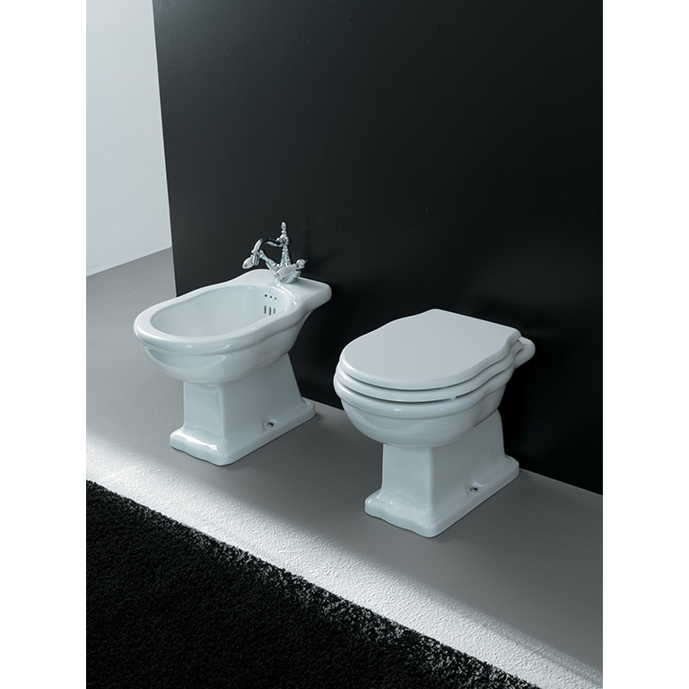 Wc Floor Drain + Bidet White