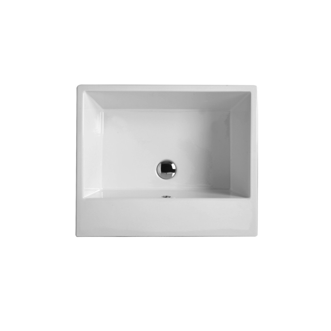 Ceramic washbasin Volant 60x50 cm - Matt white