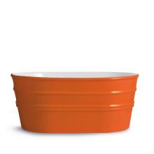 Oval Countertop/Wall-hung Washbasin Tinozza Glossy Energy Orange