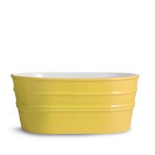 Oval Countertop/Wall-hung Washbasin Tinozza Glossy Sirio Yellow