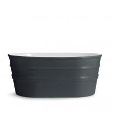 Oval Countertop/Wall-hung Washbasin Tinozza Matt Cosmos Gray