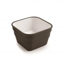 Countertop/wall-hung washbasin cm 40x40 Bacile Cubo Matt Basalt