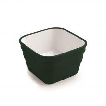 Countertop/wall-hung washbasin cm 40x40 Bacile Cubo Matt Forest Green